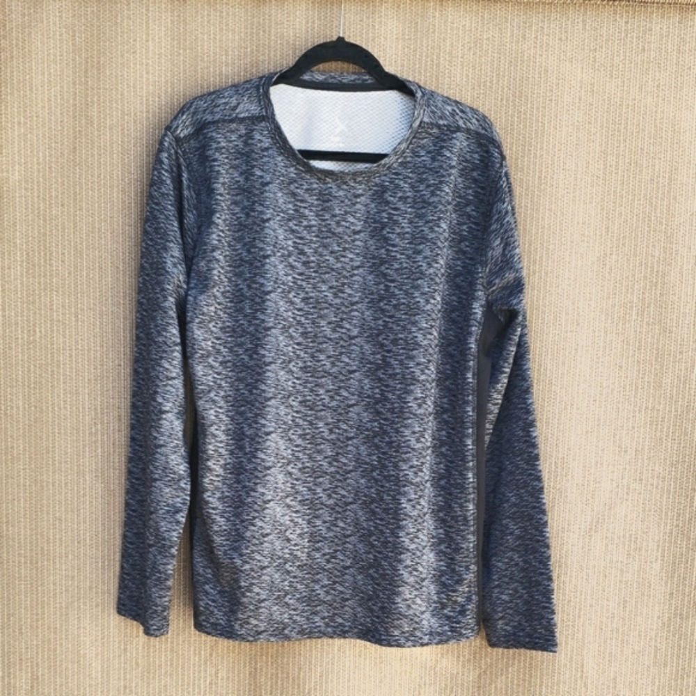 Game Time Gray Long Sleeve Tee Casual Comfort